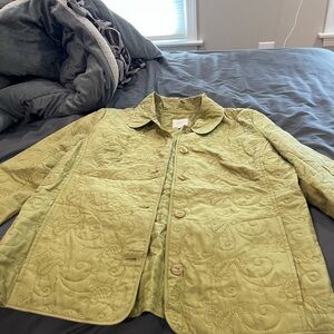 J. Jill Light Green Quilted Utility Jacket